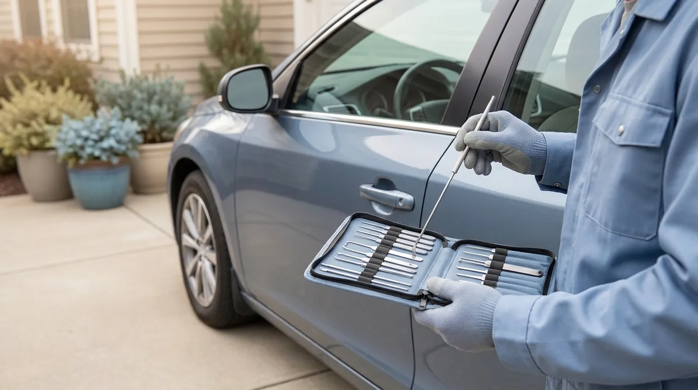 Locksmith unlocking a car in Perth
