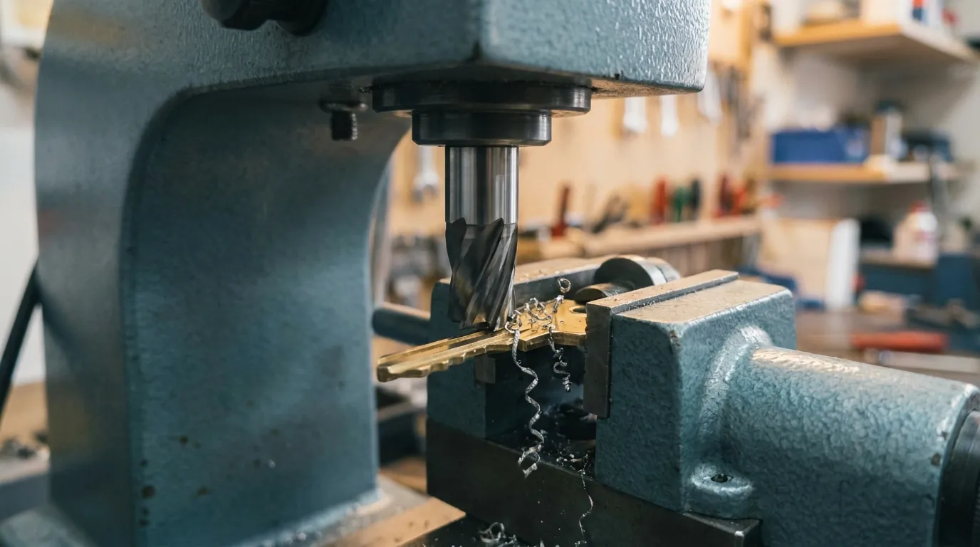 Locksmith cutting keys in Perth